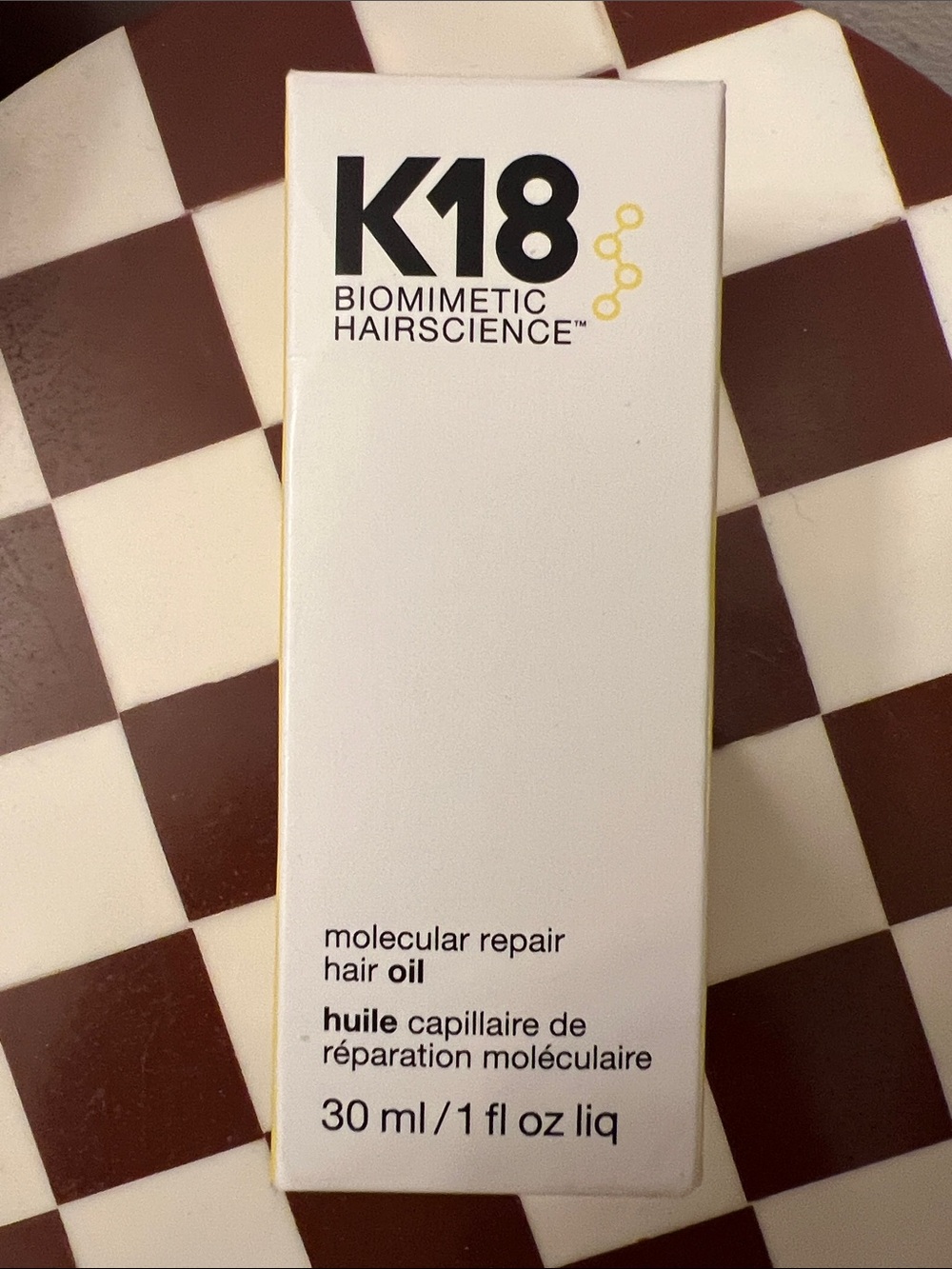 NIB sealed K18 biomimetic hairscience molecular repair hair oil 1 fl oz